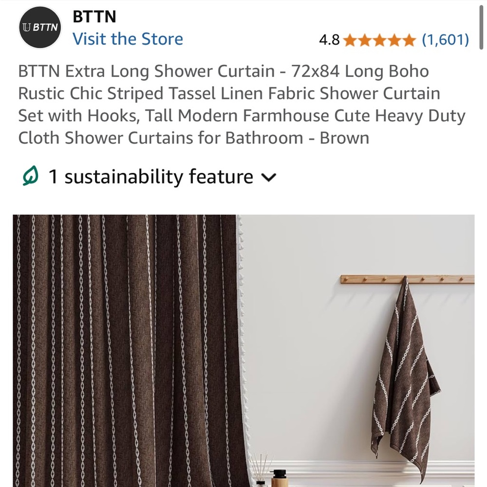 Extra long shower curtain